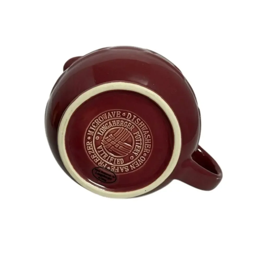 Longaberger Woven Traditions Tomato Gravy Pitcher Creamer 1 QT